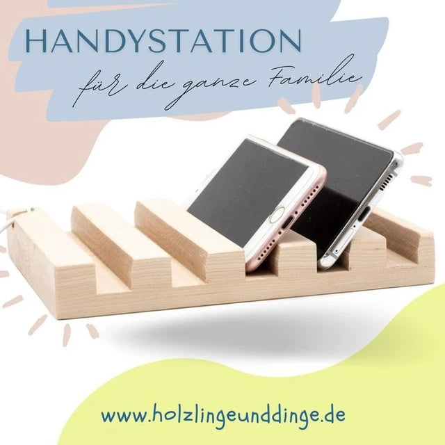 handy aufbewahrung familie Handystation aus Holz – Praktisch & Nachhaltig für die Familie