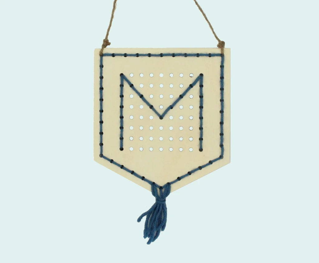 Holzlinge Wimpel zum Sticken (3 Stück)