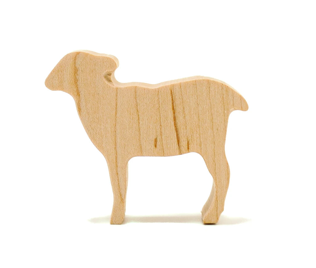 Holzlinge Holzfigur: Krippenfigur Schaf