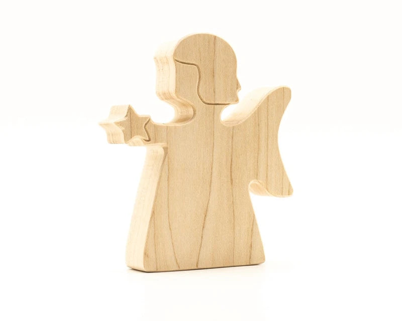 Holzlinge Holzfigur: Krippenfigur Engel