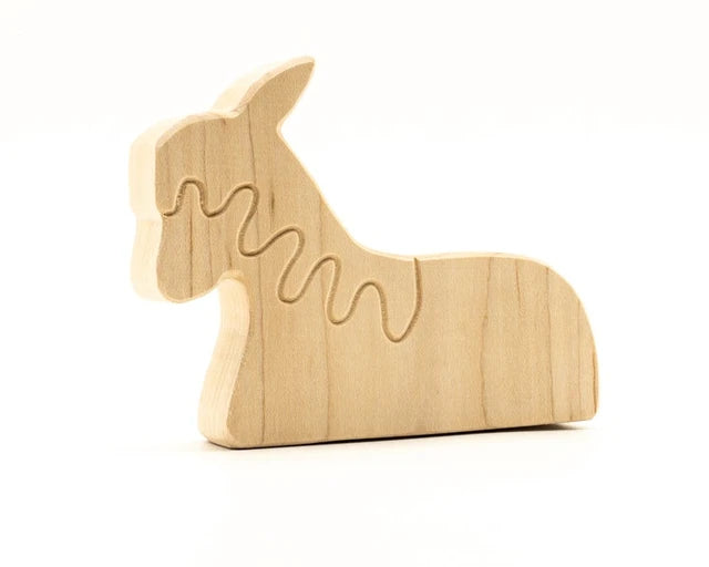 Holzlinge Holzfigur: Krippenfigur Esel