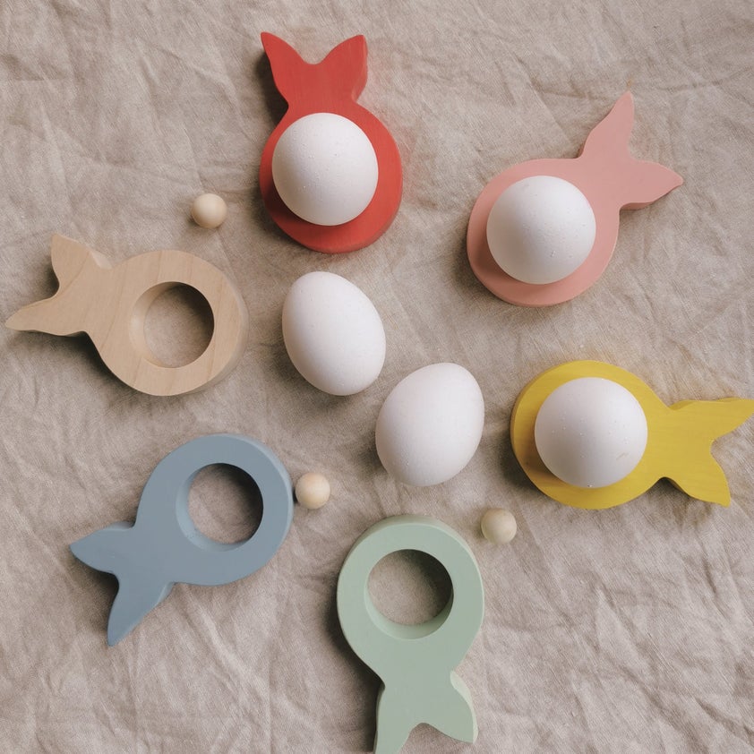 Holzlinge Eierbecher Osterhase