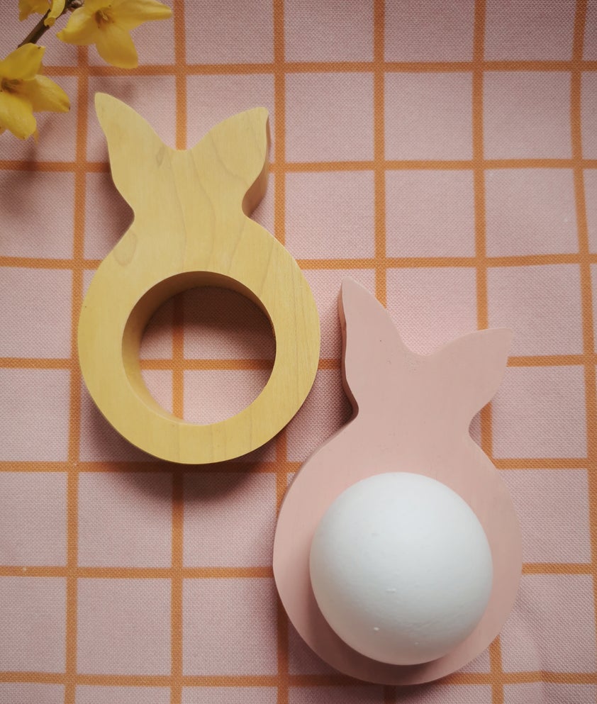 Holzlinge Eierbecher Osterhase