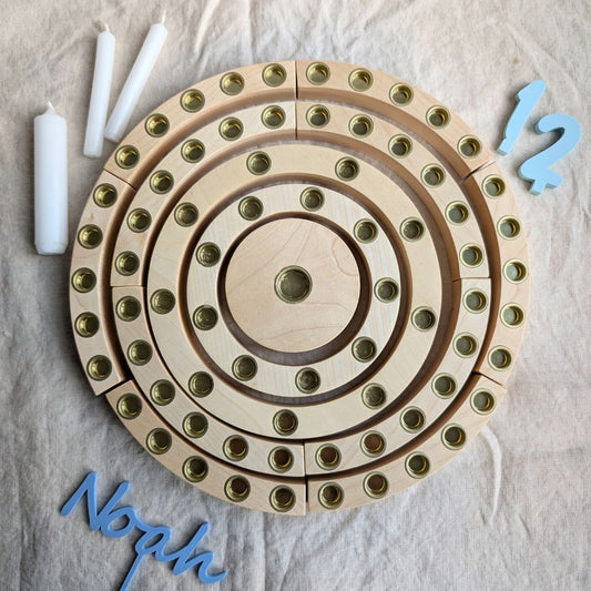 Handgefertigter Geburtstagsring Groß Natur – für 72 Kerzen & viele Anlässe