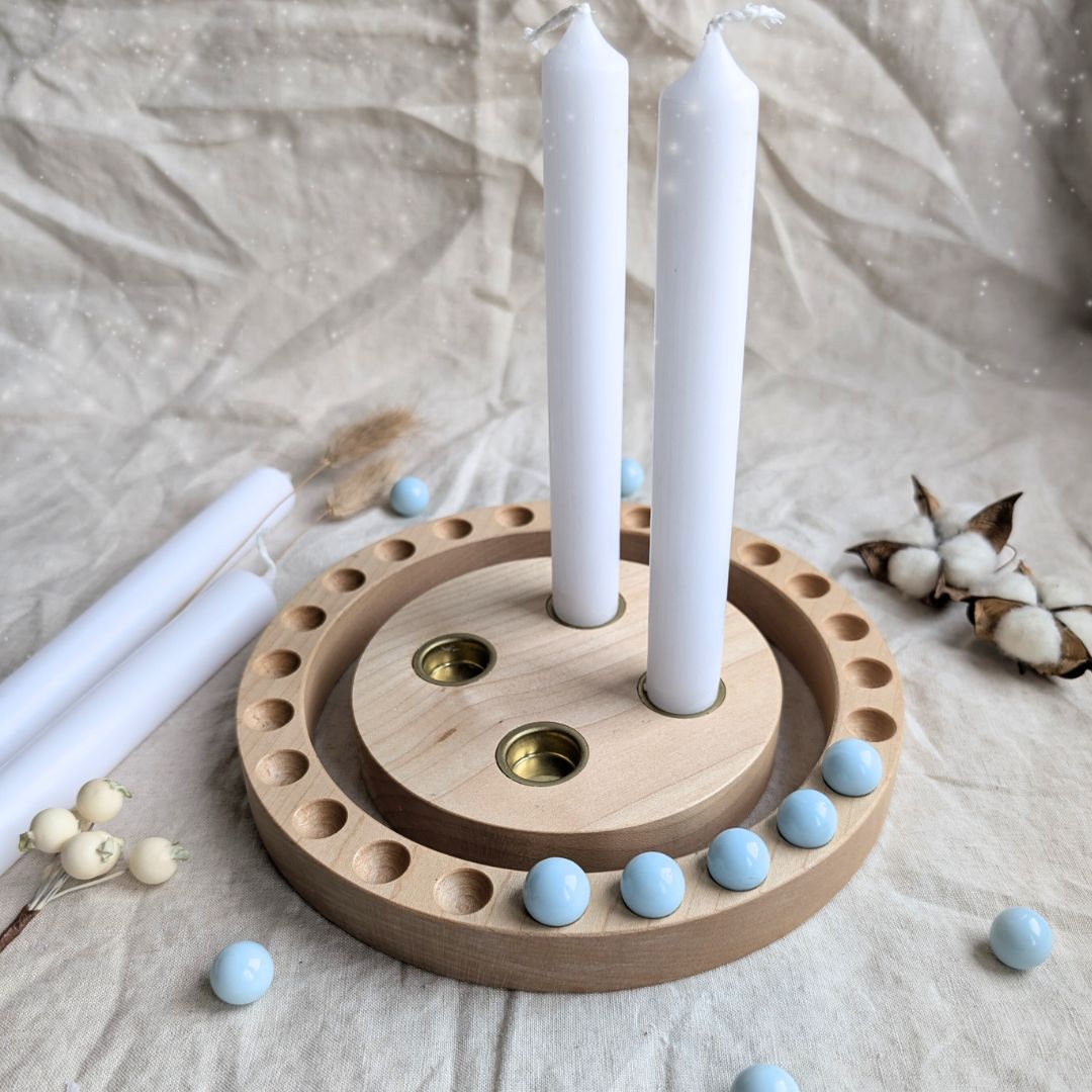 Handgefertigter Adventskranz aus Hamburg – nachhaltige Weihnachtsdekoration von Holzlinge