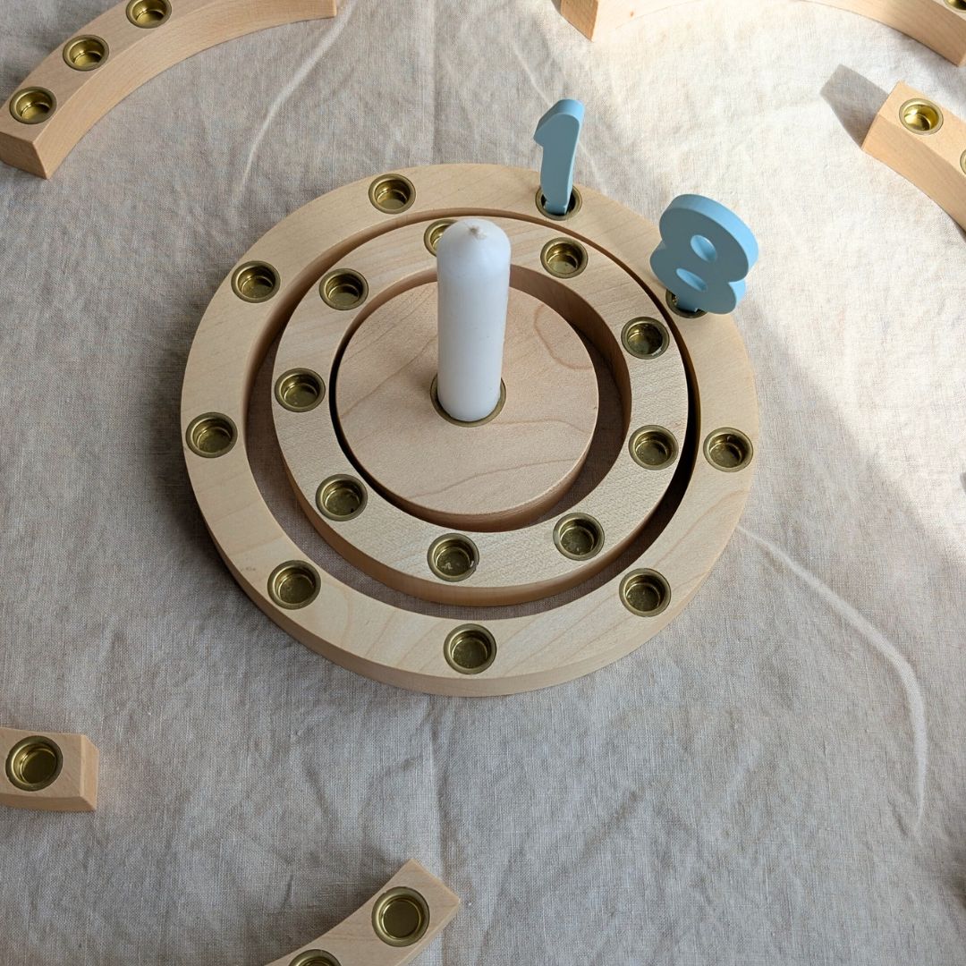 Handgefertigter Geburtstagsring Groß Natur – für 72 Kerzen & viele Anlässe